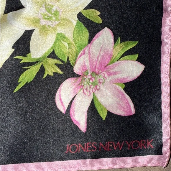 Jones New York Vintage Floral Silk Scarf - Picture 3 of 5